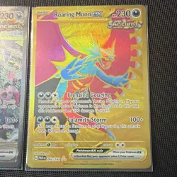 Nintendo Pokemon TCG Roaring Moon ex Paradox Rift Full Art Foil Lot 2 251/182 - Image 3
