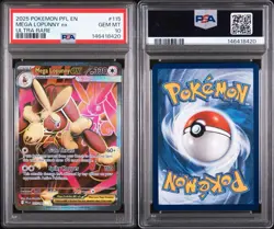 2025 POKEMON PFL EN-PHANTASMAL FLAMES ULTRA RARE #115 MEGA LOPUNNY EX PSA 10 - Image 3