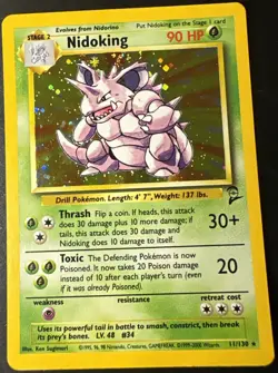 Pokemon Nidoking 11/130 Base Set 2 Holo Rare WOTC Vintage LP/NM - Image 2