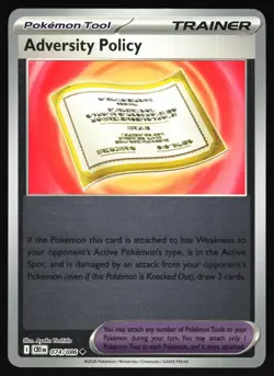 Adversity Policy 074/086 Uncommon Chaos Rising Pokemon Reverse Holo Near Mint - Image 1