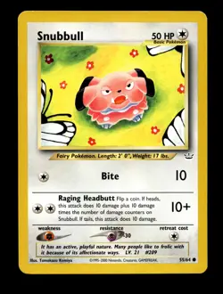 Snubbull 55/64 Neo Revelation Common Pokemon TCG - Image 1