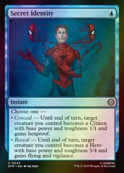 MTG Secret Identity Foil ** Marvel's Spider-Man ** English - Image 1