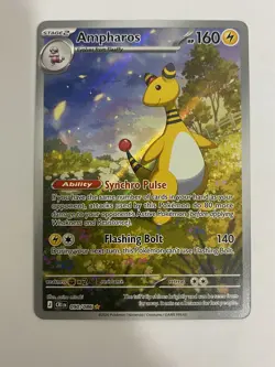 Ampharos 090/086 Illustration Rare Full Art Chaos Rising NM Pokemon TCG - Image 1