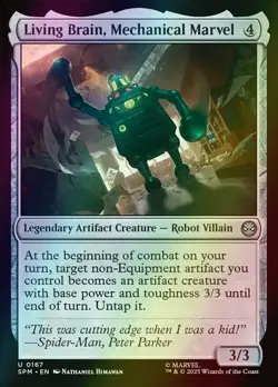 MTG Living Brain, Mechanical Marvel Foil ** Marvel's Spider-Man ** English - Image 1