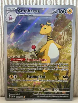 Pokemon TCG Chaos Rising Ampharos 090/086 Illustration Rare - Image 1
