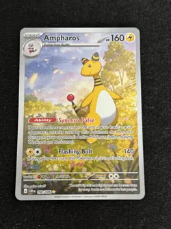 Pokemon TCG Ampharos 090/086 Illustration Rare Chaos Rising Pack Fresh Mint - Image 1
