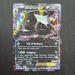 Pokemon Umbreon EX 55/124 Fates Collide Holo Ultra Rare 170 HP 2016 - Image 1