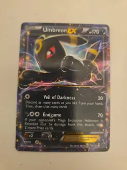 Pokemon Umbreon EX TCG Holo Card 55/124 Ultra Rare XY Fates Collide - Image 1