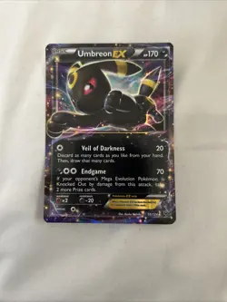 Pokemon Umbreon EX TCG Holo Card 55/124 Ultra Rare XY Fates Collide - Image 1