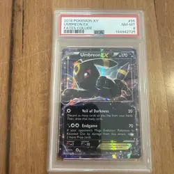 UMBREON EX 2016 POKEMON XY FATES COLLIDE RARE HOLO 55/124 PSA 8 Q0004 - Image 1