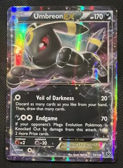 2016 Pokemon Umbreon EX 55/124 XY Fates Collide Ultra Rare Holo Mint - Image 1