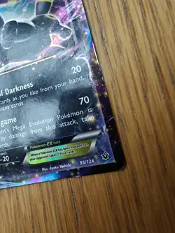 Umbreon EX 55/124 Fates Collide Pokemon Card - Poor Condition - Image 5