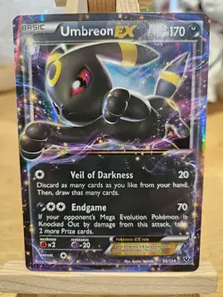 Pokemon Umbreon EX TCG Holo Card 55/124 Ultra Rare XY Fates Collide - Image 1