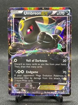 Umbreon EX 55/124 - Fates Collide Rare EX Pokemon TCG Holo Card- RARE!! - Image 1
