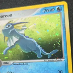 Pokemon Vaporeon Holo Rare 006/017 POP Series 3 English NM Swirl!!! - Image 2