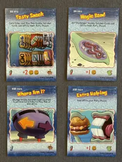 2003 SpongeBob Deep Sea Duel 1st Edition Iconic Moments Cards Lot Of 4 Vintage - Image 1