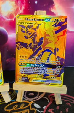 Pokemon Pikachu & Zekrom Charizard & Reshiram GX TCG SM248 SM 247 Promo Cards NM - Image 3