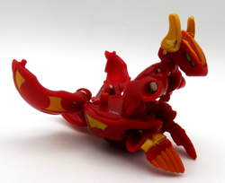 Bakugan Helix Dragonoid Pyrus Red 730G Battle Brawlers Figure Only No Card - Image 1