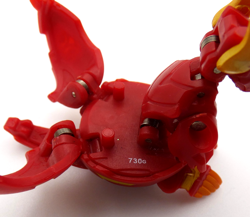 Bakugan Helix Dragonoid Pyrus Red 730G Battle Brawlers Figure Only No Card - Image 5
