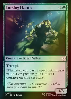 MTG Lurking Lizards Foil ** Marvel's Spider-Man ** English - Image 1