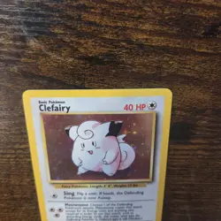 Pokemon TCG Clefairy Holo Rare Card 5/102 Unlimited Base Set - Image 3