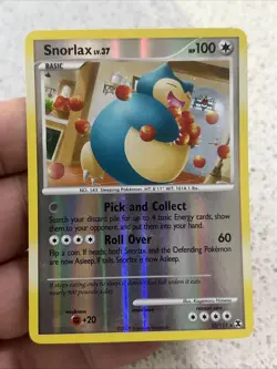 Snorlax 33/111 Rising Rivals Reverse Holo Rare Pokemon Card 2009 Foil BANGER - Image 1