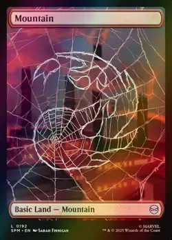 MTG Mountain (192) Full Art Foil ** Marvel's Spider-Man ** English - Image 1