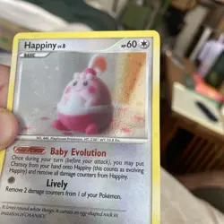 Pokemon TCG Happiny Pop Series 8 14/17 Common Cosmos Holo Card Double Swirl 🌀 - Image 2
