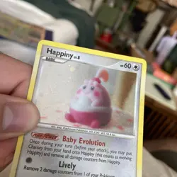 Pokemon TCG Happiny Pop Series 8 14/17 Common Cosmos Holo Card Double Swirl 🌀 - Image 3