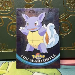 Pokemon Card - Topps Wartortle TV Animation Edition 08 Foil Blue Logo MP - Image 1