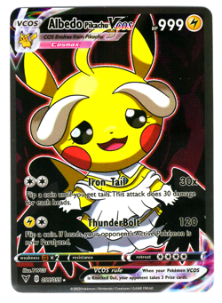 Cosplay Pikachu Card * ALBEDO PIKACHU * GLITTER HOLO - Image 1