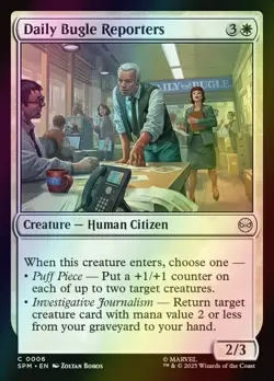 MTG Daily Bugle Reporters Foil ** Marvel's Spider-Man ** English - Image 1