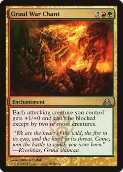 MTG Magic the Gathering Gruul War Chant (75/172) Dragon's Maze LP - Image 1