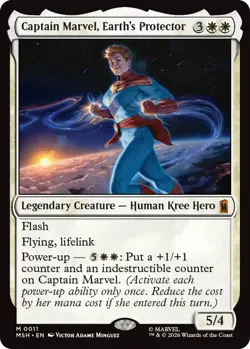 x1 Captain Marvel, Earth's Protector - Foil M MTG Marvel Super Heroes M/NM, Engl - Image 1