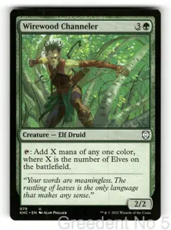 Wirewood Channeler 79 Uncommon Commander: Kaldheim Magic: The Gathering NM - Image 1