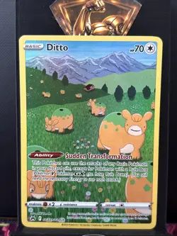 Pokemon TCG Ditto GG22/GG70 Crown Zenith: Galarian Gallery Illustration Rare - Image 1