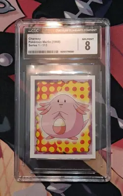 1998 Pokemon Merlin Series 1 #113 Chansey CGC 8 NM-MT - Image 1