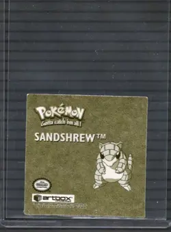 Sandshrew Artbox Pokemon Stickers Series 1 Gold #G07 1999 - NM - Image 2