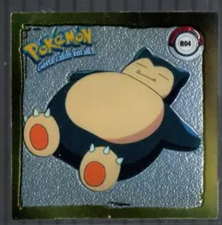 Snorlax R04 - Gold Foil Pokemon Action Flipz - Series One - Artbox - 3D Stickers - Image 1