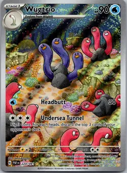 WUGTRIO 224/091 ILLUSTRATION RARE PALDEAN FATES POKEMON NM - Image 1