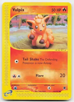 Vulpix 136/165 Common Expedition Base Set Pokemon Near Mint - Image 1