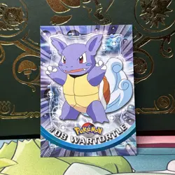 Pokemon Topps - Wartortle #08 (black Logo) - TV Animation Edition - NM - Image 1