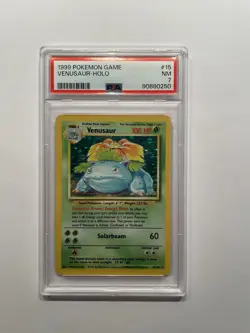 1999 POKEMON GAME -- #15 VENUSAUR -- HOLO -- PSA 7 - Image 1