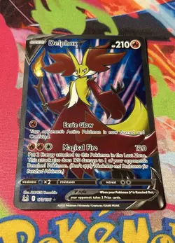 Pokemon TCG SWSH Lost Origin Delphox v Full Art #173/196 Ultra Rare - Image 1