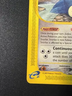 Nintendo Snorlax 100/144 EX Skyridge Rare Holo e-Reader Basic 80 HP 2003 - Image 3