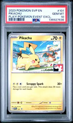 Pikachu 101 Play! Pokemon Event Exclusive Pokemon PSA 10 - Image 1