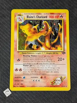 Blaine's Charizard 2/132 - Gym Challenge Unlimited Holo Pokemon TCG MP - Image 1