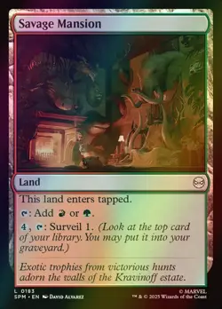 MTG Savage Mansion Foil ** Marvel's Spider-Man ** English - Image 1
