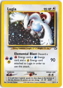 Lugia 9/111 Holo Rare Neo Genesis Pokemon Unlimited Holo LP - Image 1