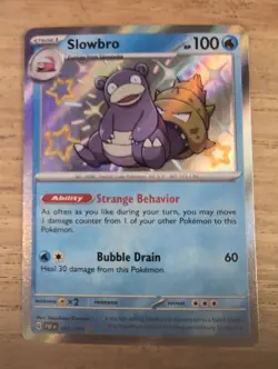 Slowbro 117/091 Baby Shiny Rare Pokemon TCG SV: Paldean Fates - Image 1